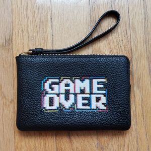 Coach Pac-Man Game Over Wristlet NWT